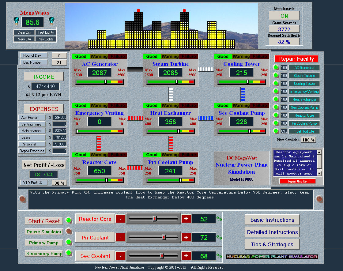 nuclear plant simulation nuclear plant simulation